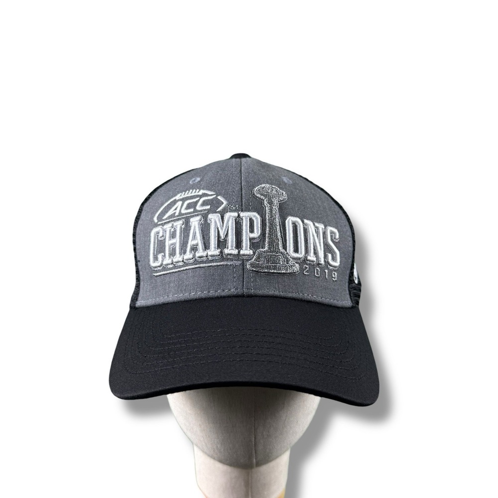 TOTW Clemson Tigers Gray 2019 ACC Football Champions Locker Room Hat OSFM EUC